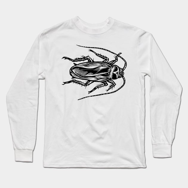 Cockroach (Top View) Long Sleeve T-Shirt by Lisa Haney